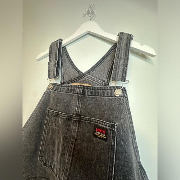 Levi’s RED TAB™ MEN'S OVERALLS Charcoal Gray Washed Black Size XL - Picture 7 of 17